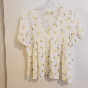 Altar'd State boho Pineapple Blouse